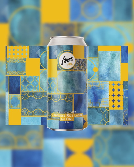 Fauve Yuzu Kanpai Club Rice Lager øl boks 44cl yuzu