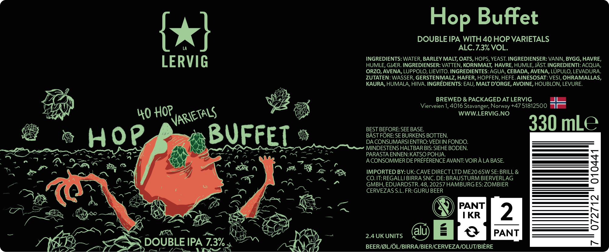 Lervig Hop Buffet øl 33 cl kraftig humle