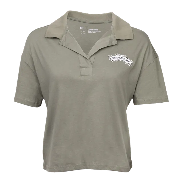 Sierra Nevada Oversized polo dame cropped grønn