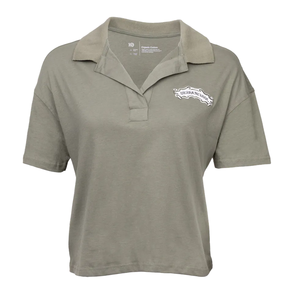 Sierra Nevada Oversized polo dame cropped grønn
