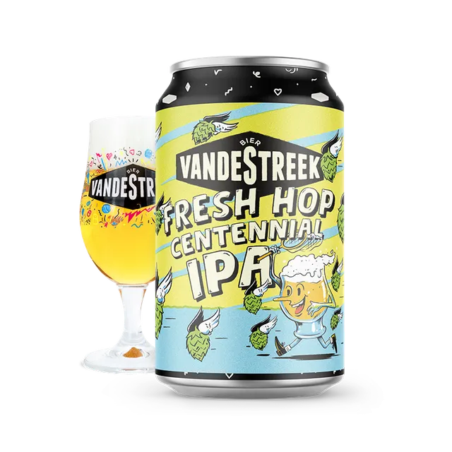 Vanderstreek Fresh Hop IPA Centennial øl 33 cl boks grapefrukt