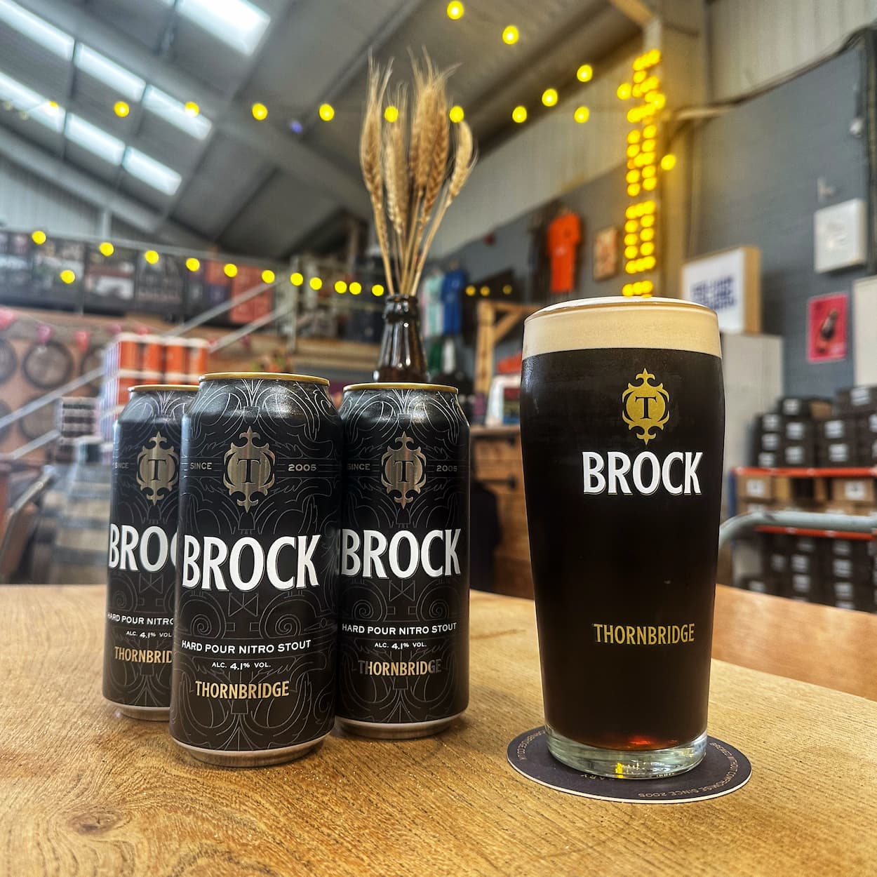 Thornbridge Brock ølglass pint nitro stout