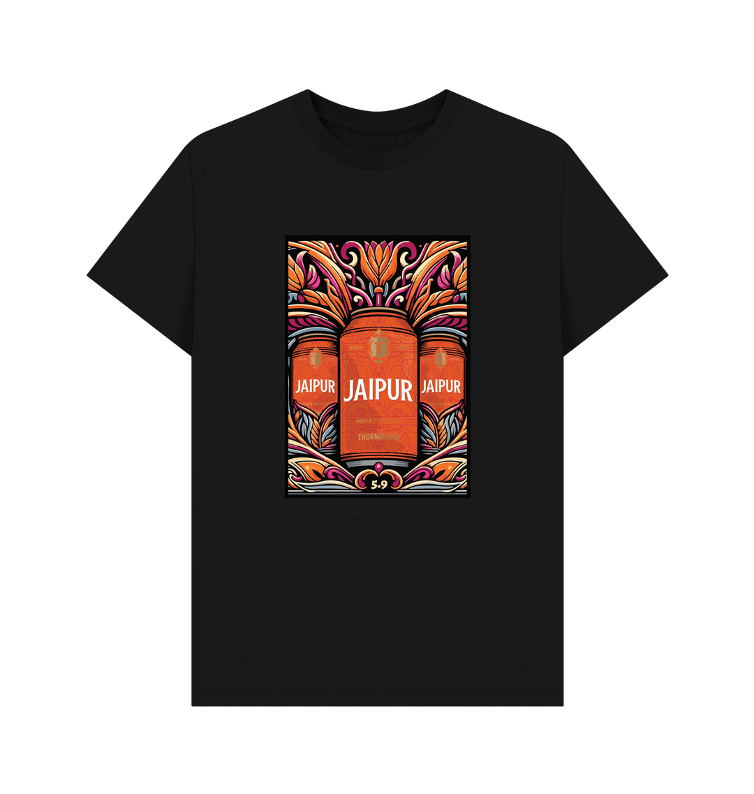 Thornbridge Jaipur Illustrated t-skjorte svart økologisk bomull