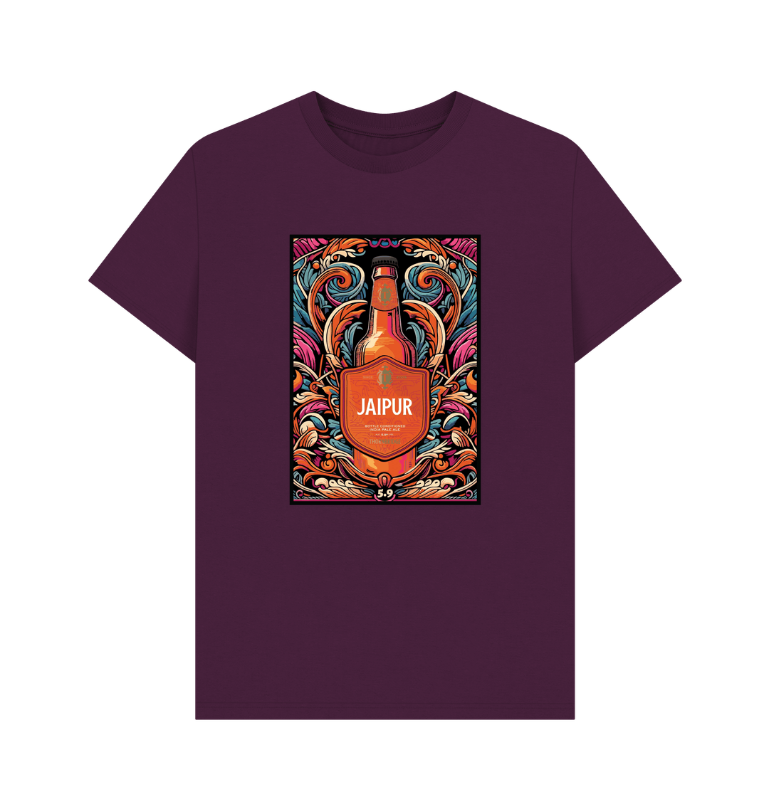 Thornbridge Jaipur Illustrated Tee t-skjorte hvit økologisk