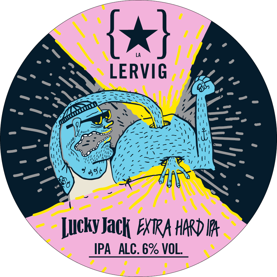 Lervig Lucky Jack Extra Hard øl 33 cl boks frisk