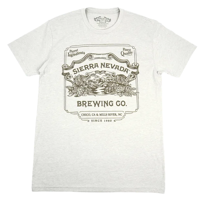 Sierra Nevada Vintage Label t-skjorte vintage trykk