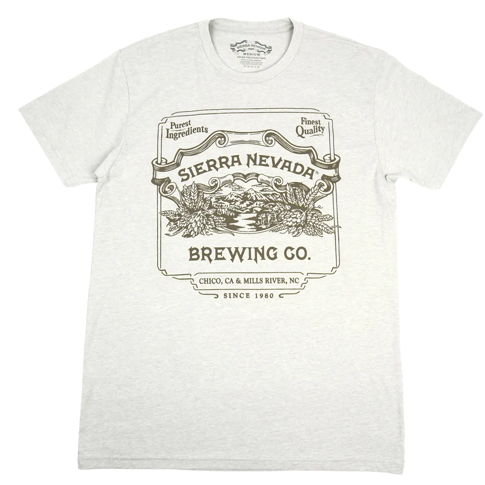 Sierra Nevada Vintage Label t-skjorte vintage trykk