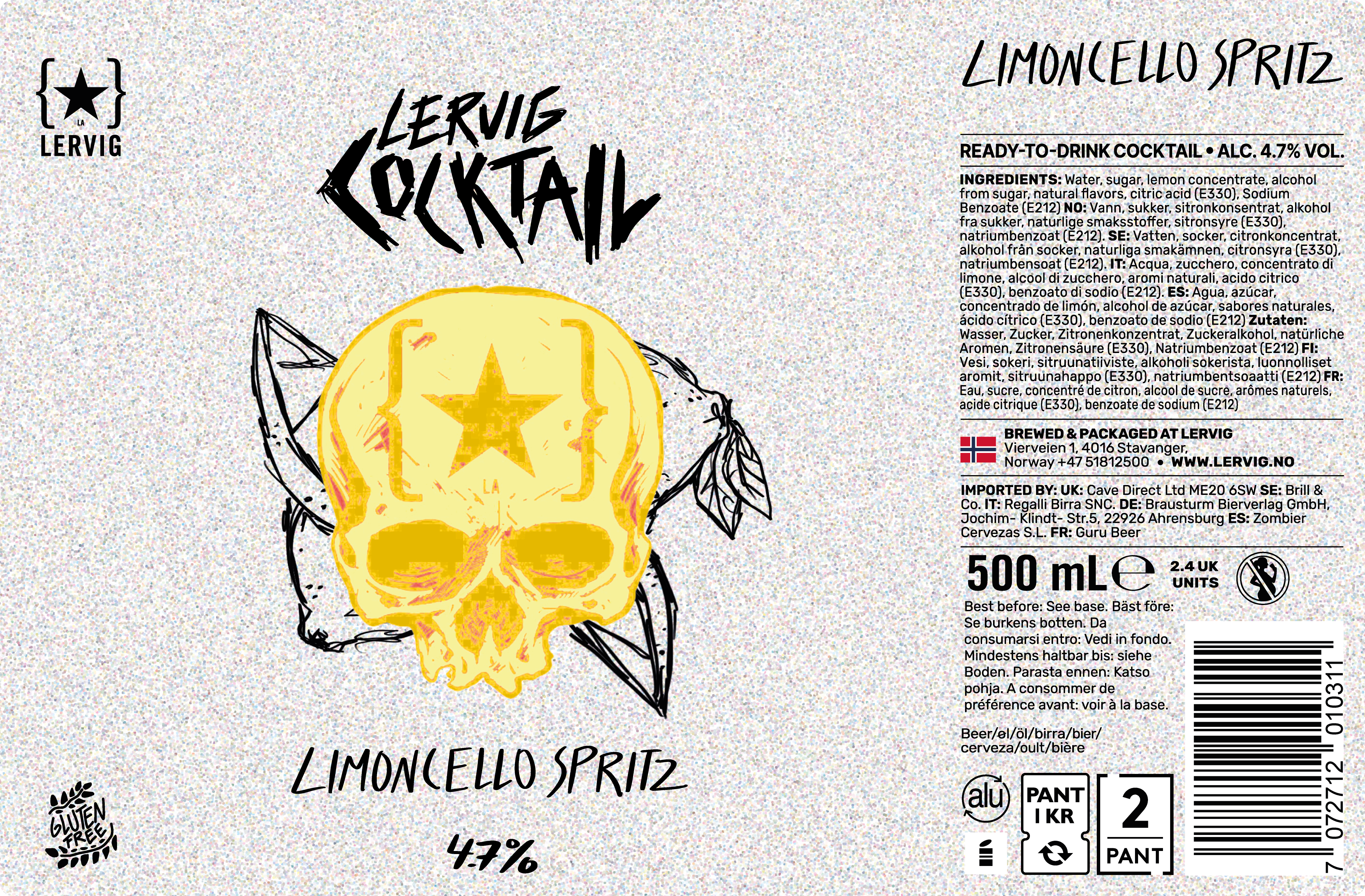 Lervig Cocktail Limoncello Spritz surøl boks