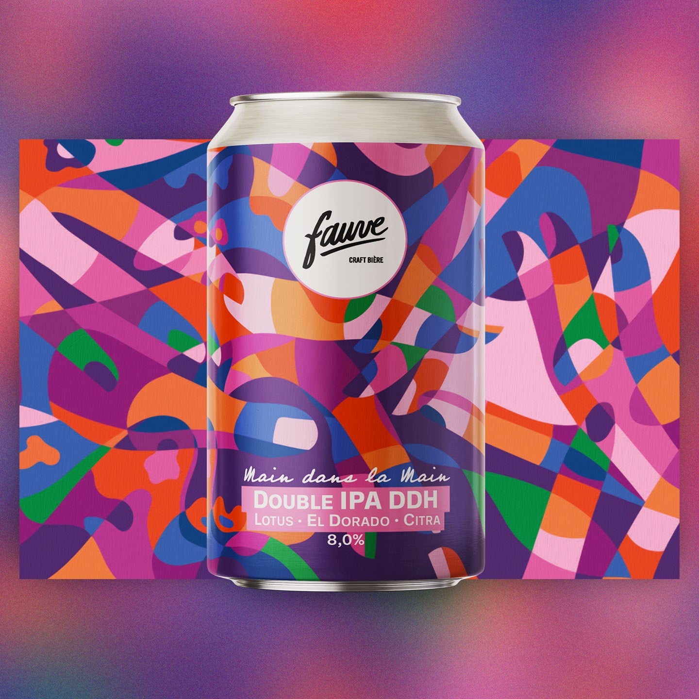 Fauve Main dans la Main DIPA DDH øl boks 33 cl 8 % tropisk