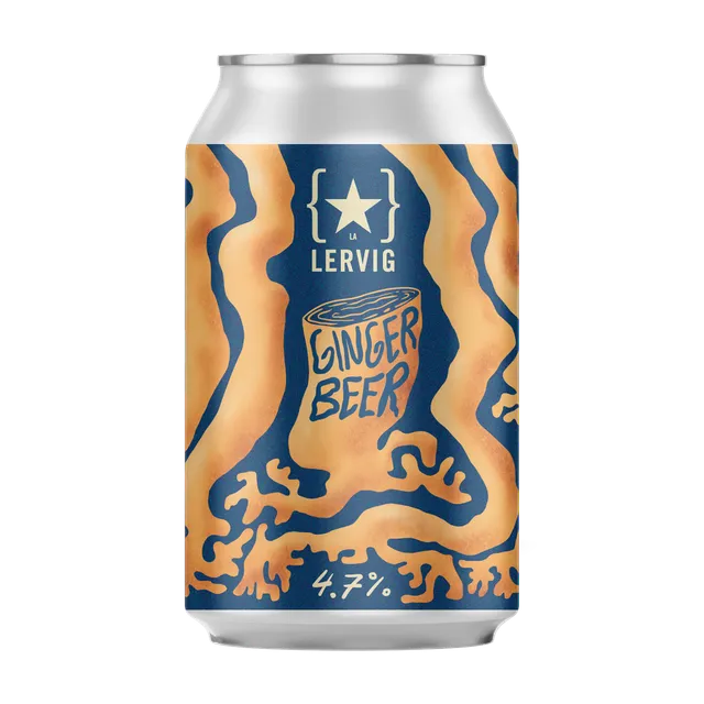 Lervig Ginger Beer ingefærøl boks 33 cl sterk