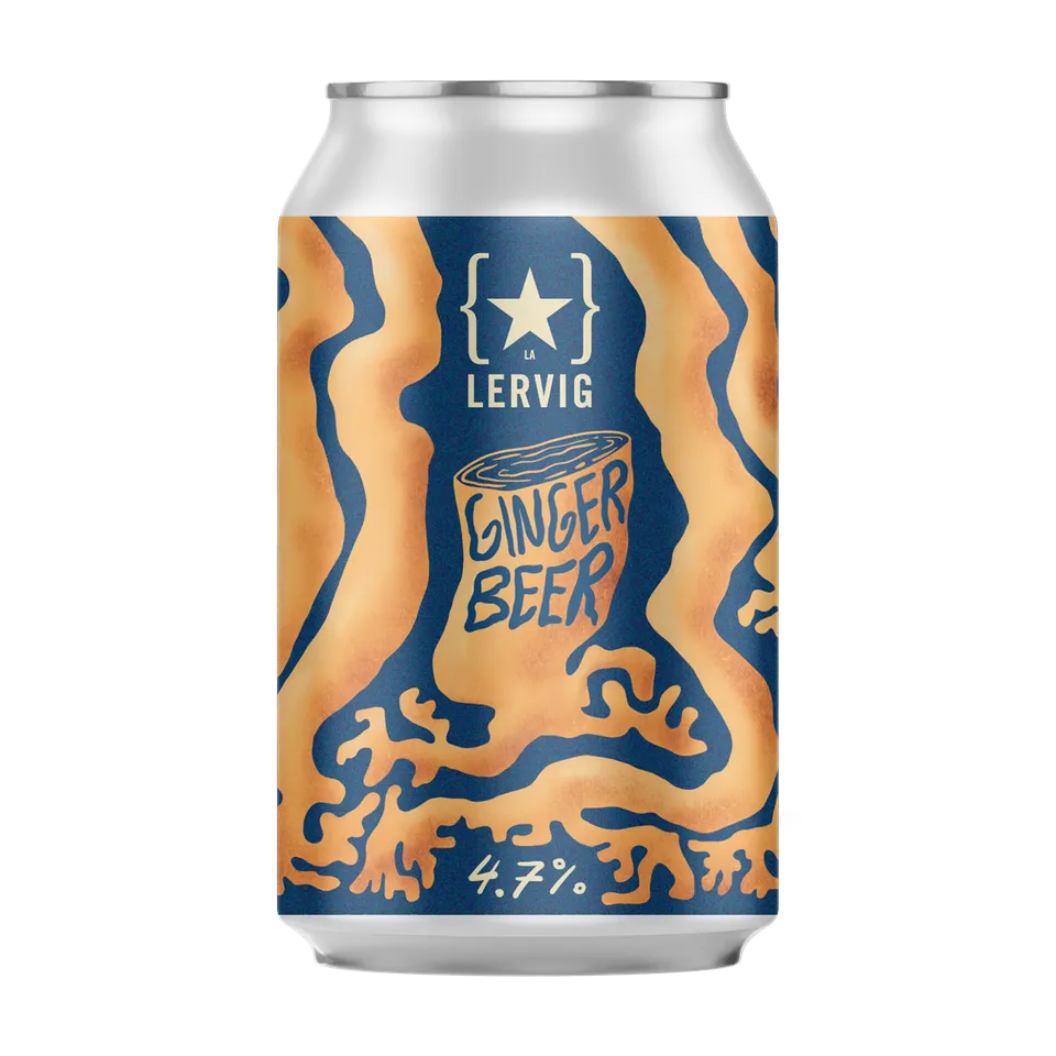 Lervig Ginger Beer ingefærøl boks 33 cl sterk