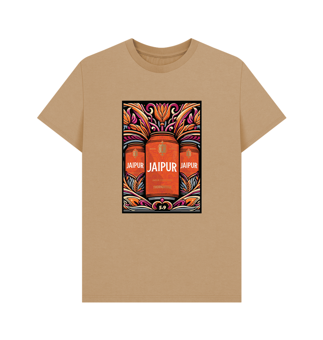 Thornbridge Jaipur Illustrated t-skjorte svart økologisk bomull