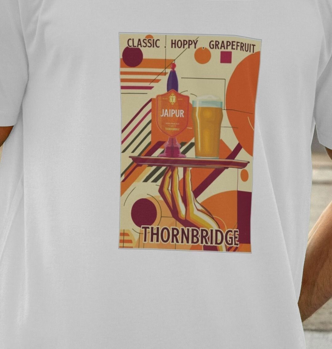 Thornbridge Jaipur Vintage t-skjorte hvit økologisk bomull