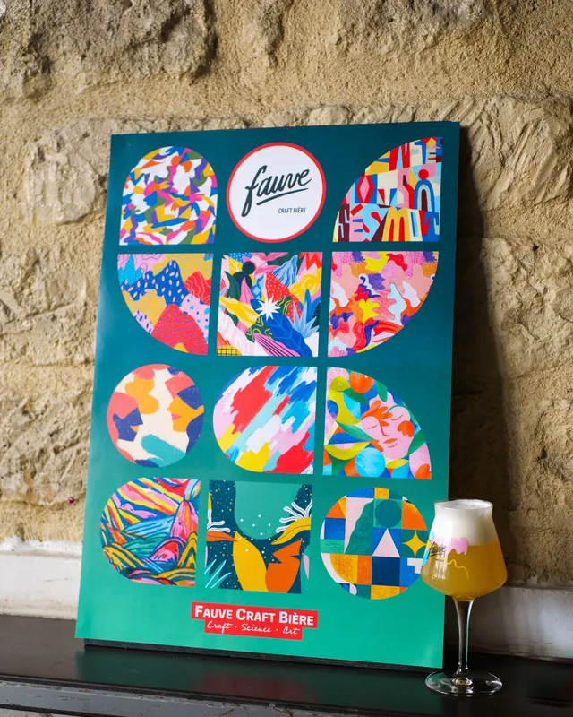 Fauve Damiers géométriques plakat A2 fargerik