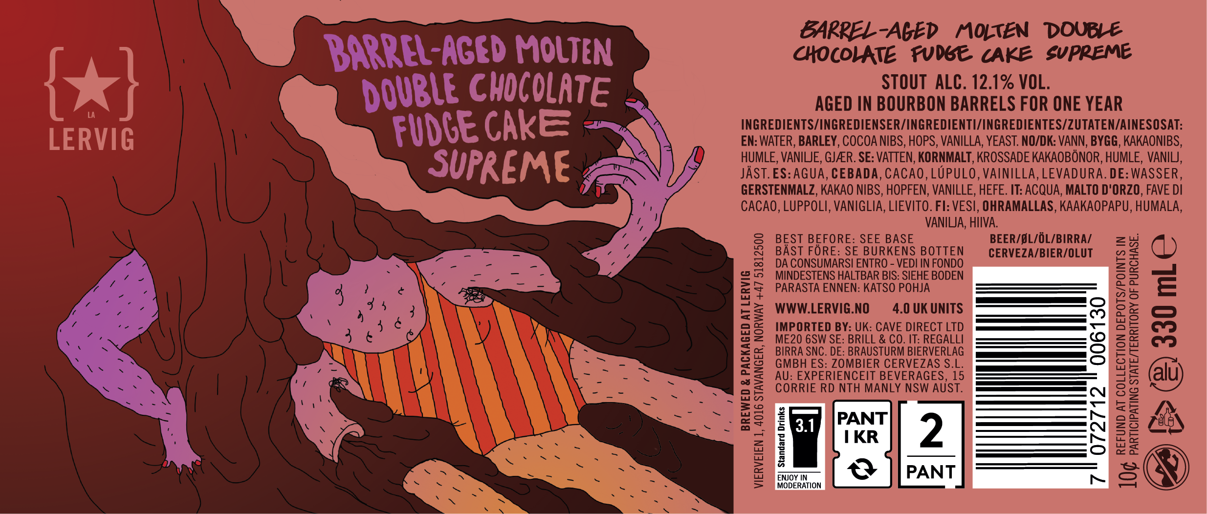 Lervig Molten Double Chocolate øl 33cl sjokolade