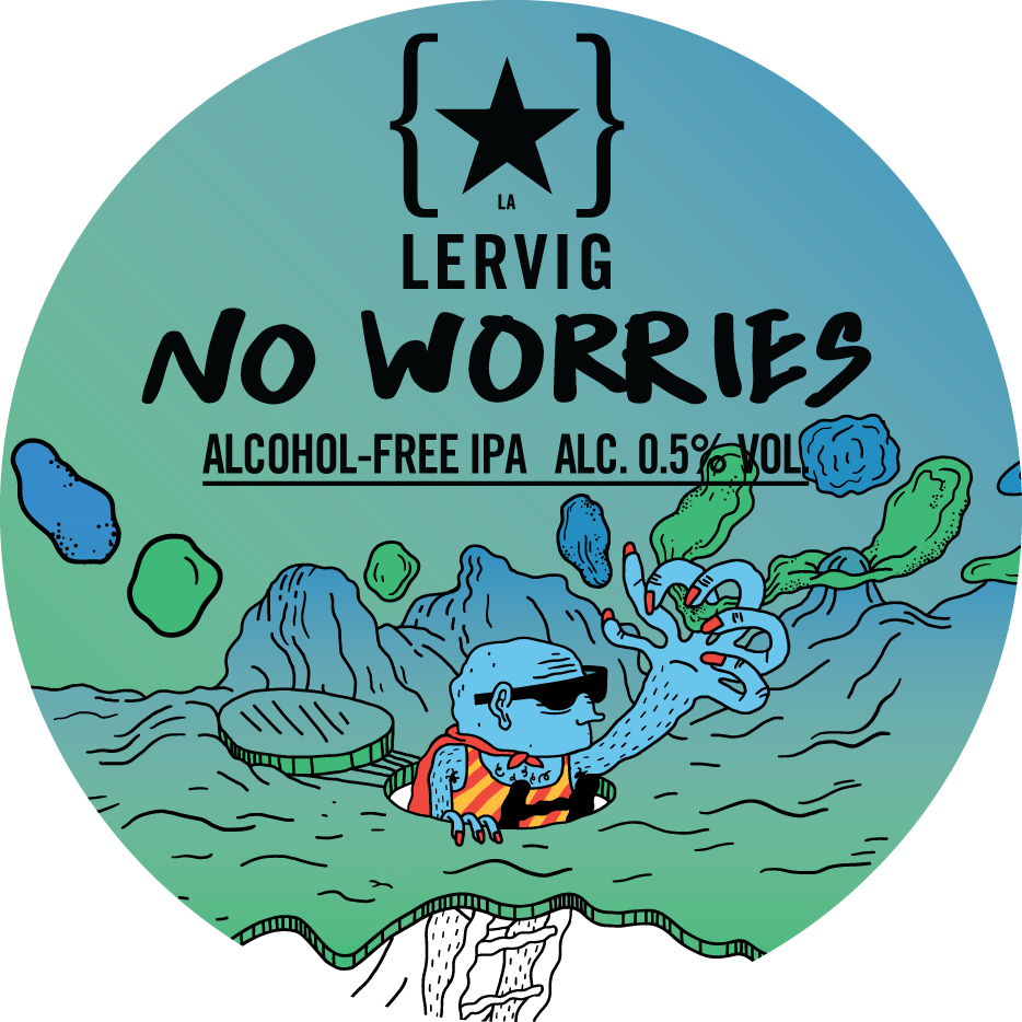 Lervig No Worries Original øl boks 33 cl alkoholfri