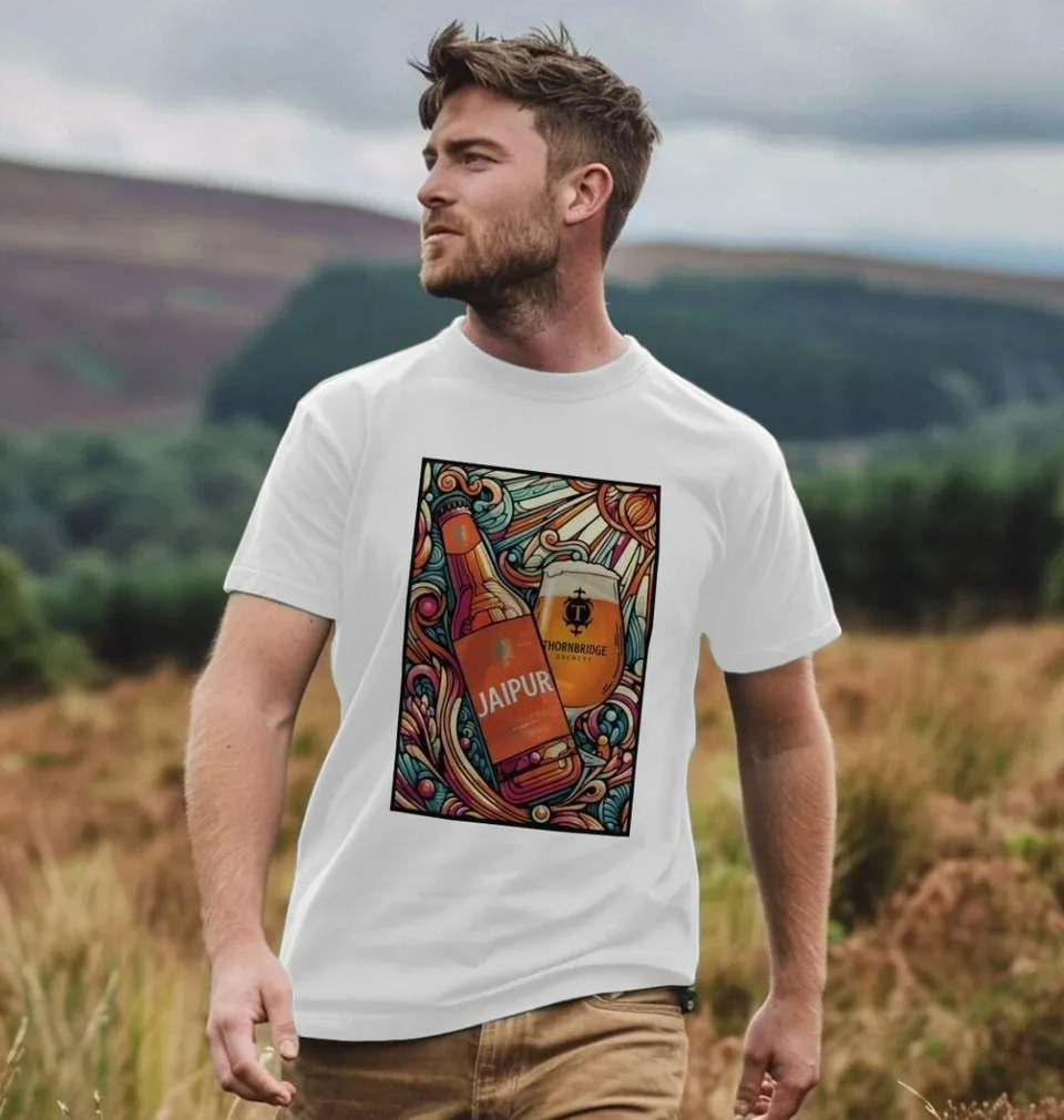 Thornbridge Jaipur Illustrated Bottle t-skjorte økologisk