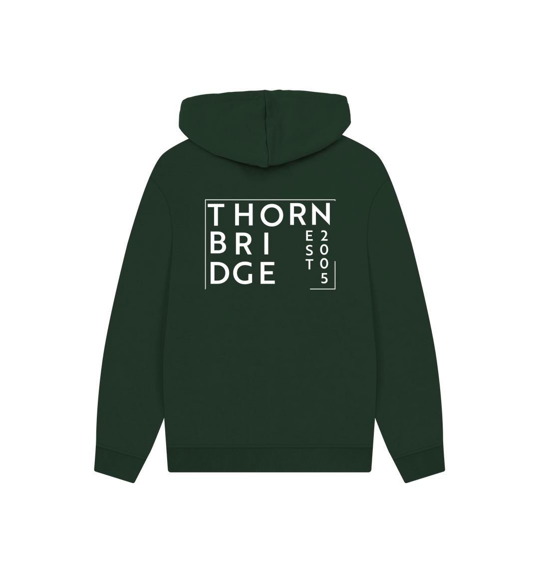 Thornbridge Logo hettegenser svart unisex økologisk bomull