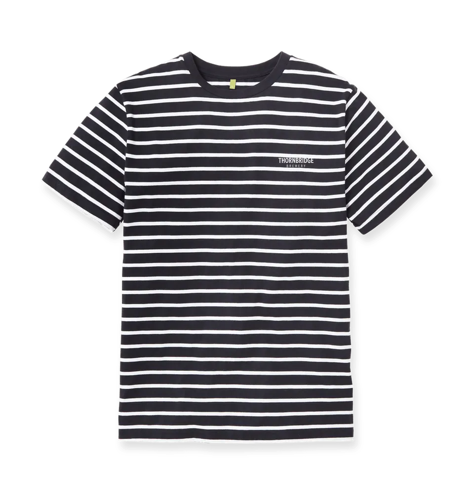 Thornbridge Striped Tee t-skjorte hvit stripet M