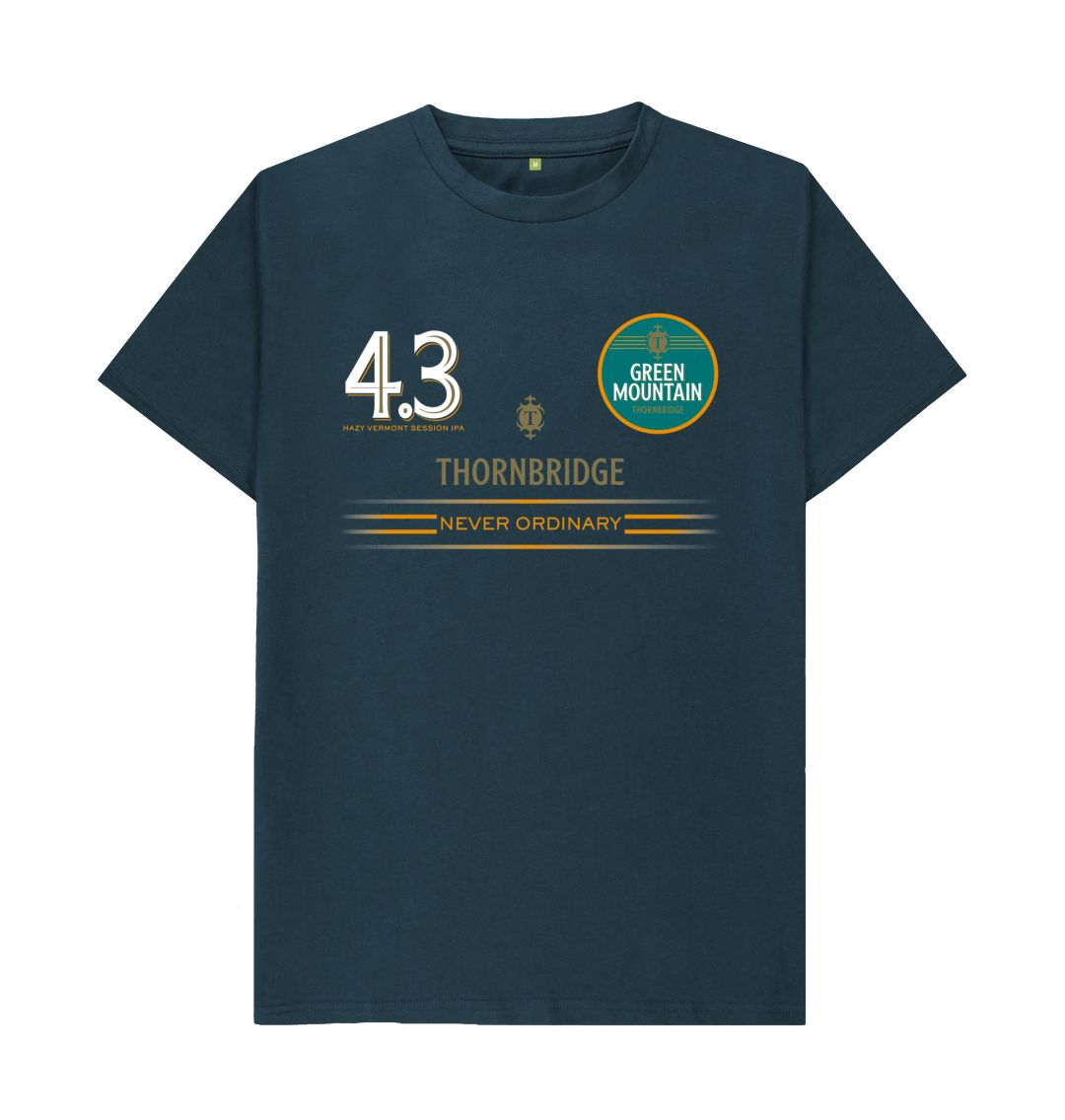 Thornbridge Green Mountain Away t-skjorte denimblå M