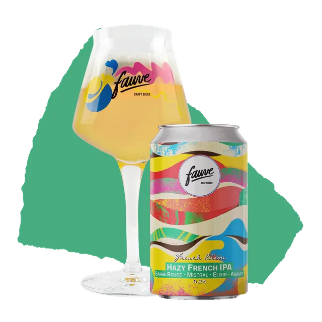 Fauve French Bisou Hazy IPA øl 33 cL 6,2 prosent fransk