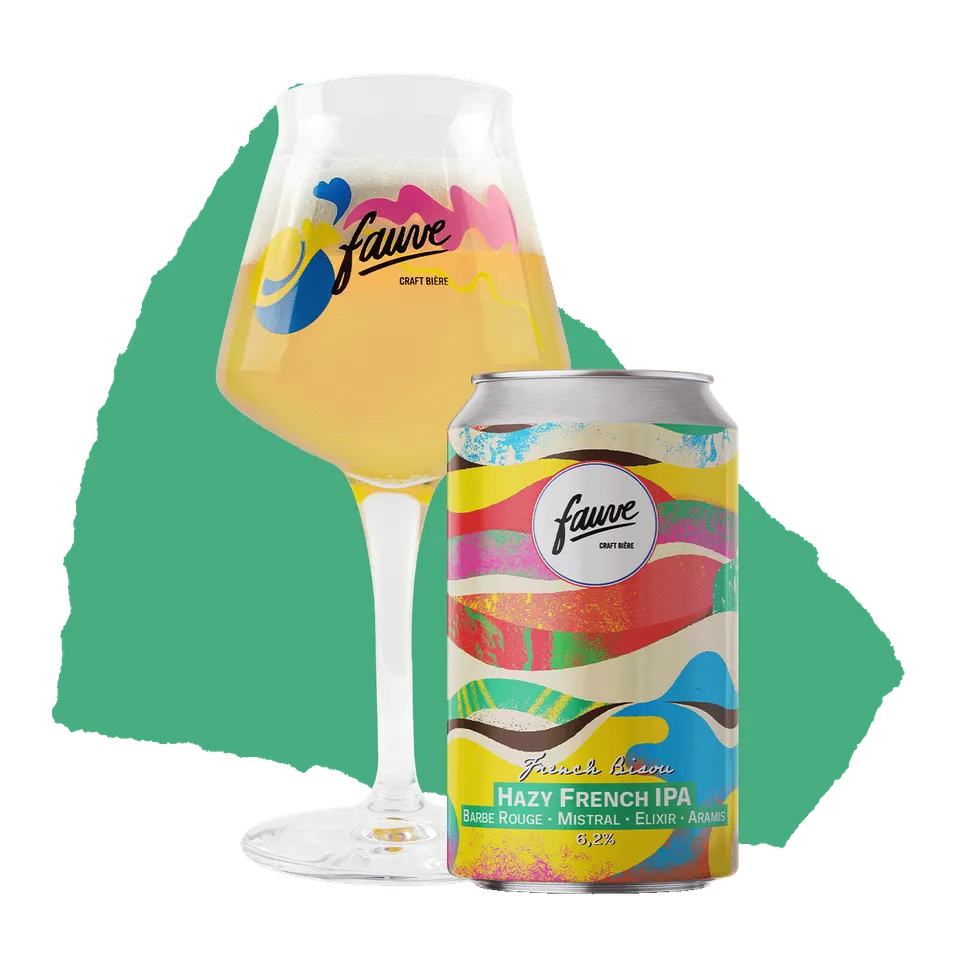 Fauve French Bisou Hazy IPA øl 33 cL 6,2 prosent fransk