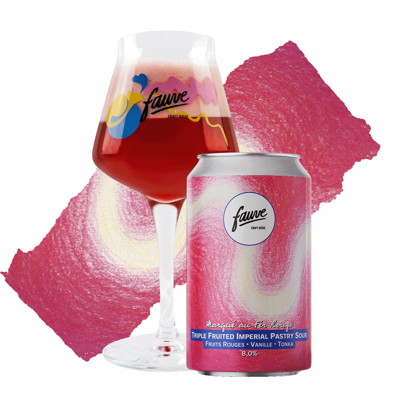 Fauve Marqué au Fer Rouge sour 33 cl boks 8 prosent