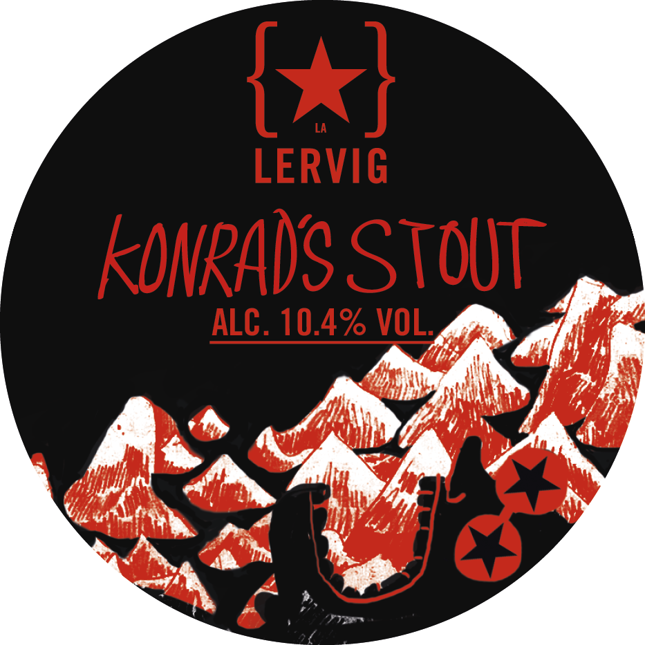 Lervig Konrad's Stout øl boks mørk