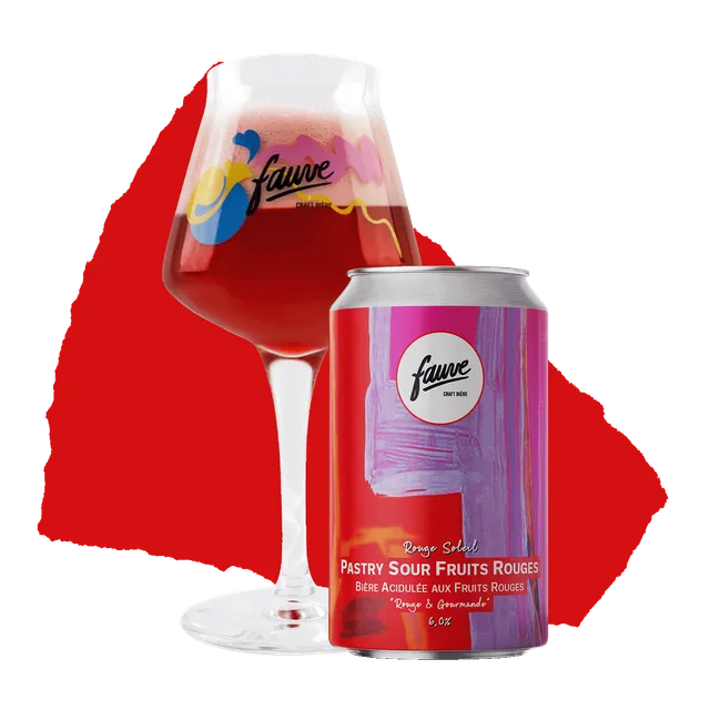 Fauve Rouge Soleil øl boks 33cL røde bær