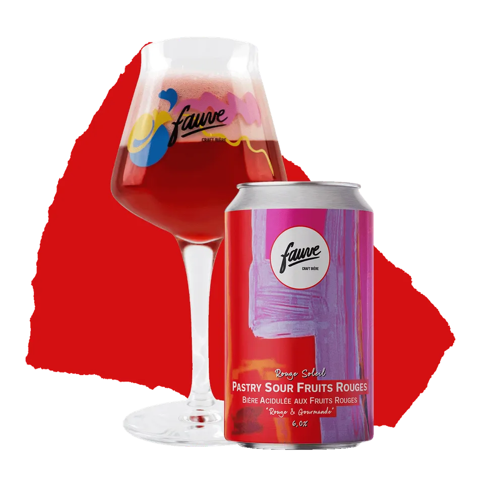 Fauve Rouge Soleil øl boks 33cL røde bær