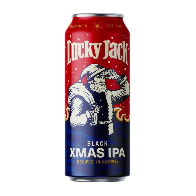 Lervig Lucky Jack Black Xmas IPA øl 33 cl mørk