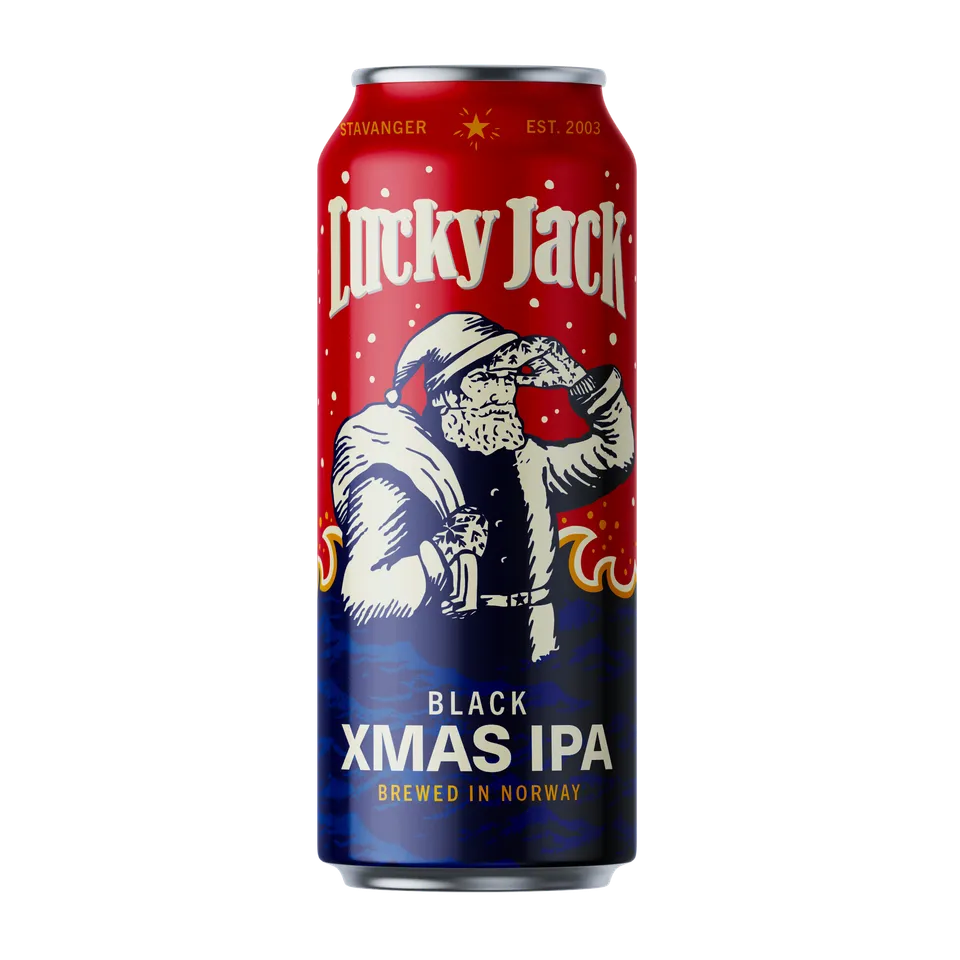 Lervig Lucky Jack Black Xmas IPA øl 33 cl mørk