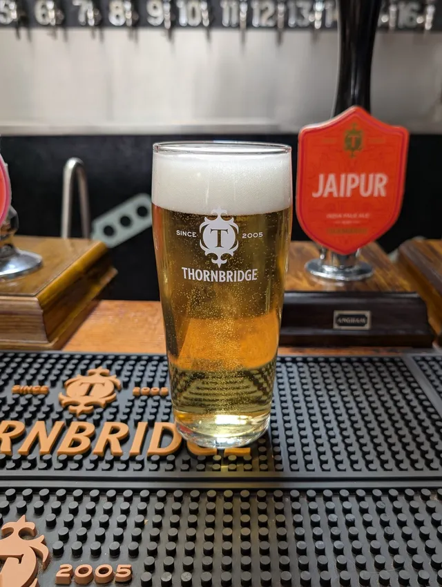 Thornbridge Core ølglass pint med logo