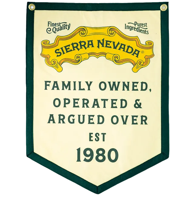 Sierra Nevada Pale Ale Family Owned campflagg stoff