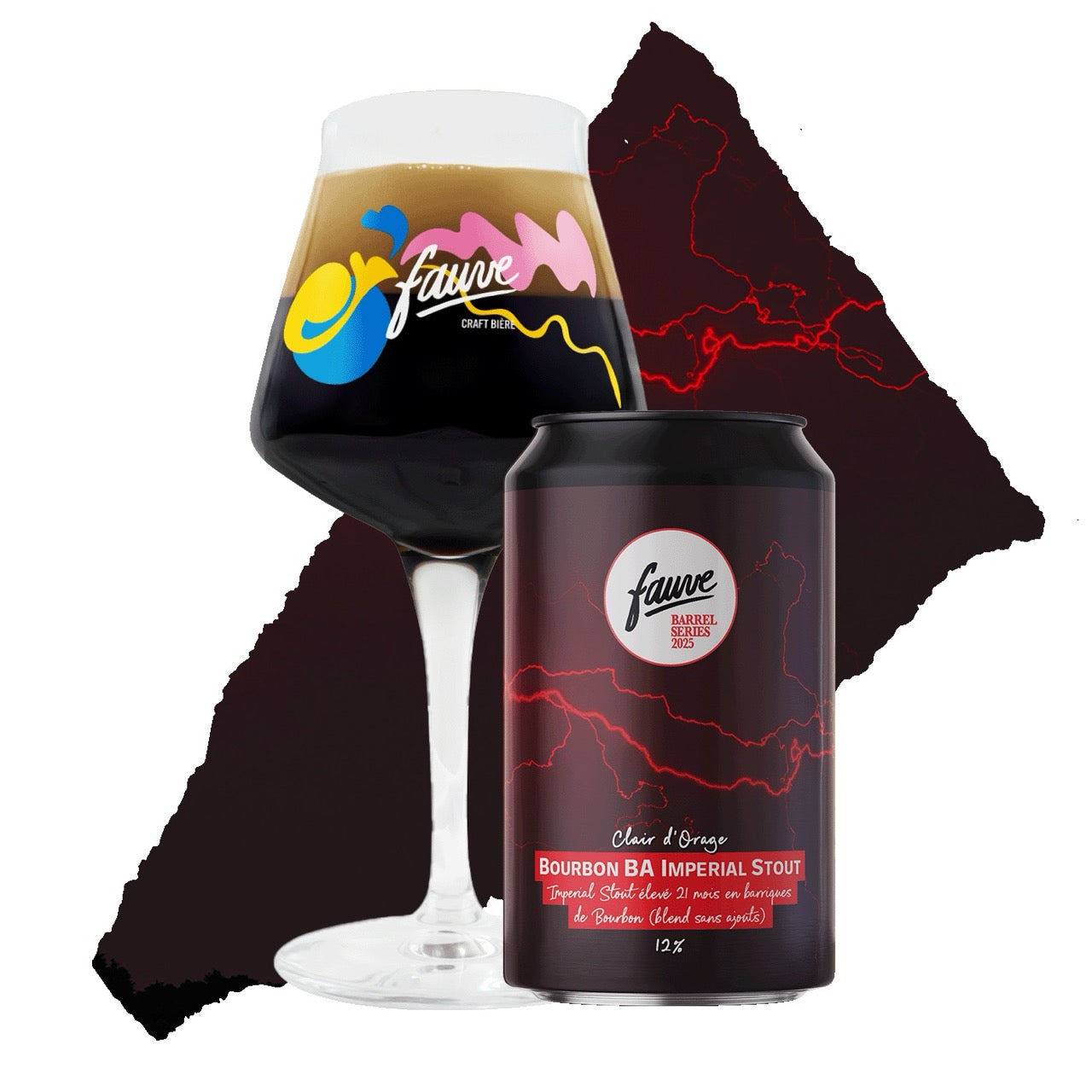 Fauve Clair d'Orage Imperial Stout øl boks 33cL fatpreget