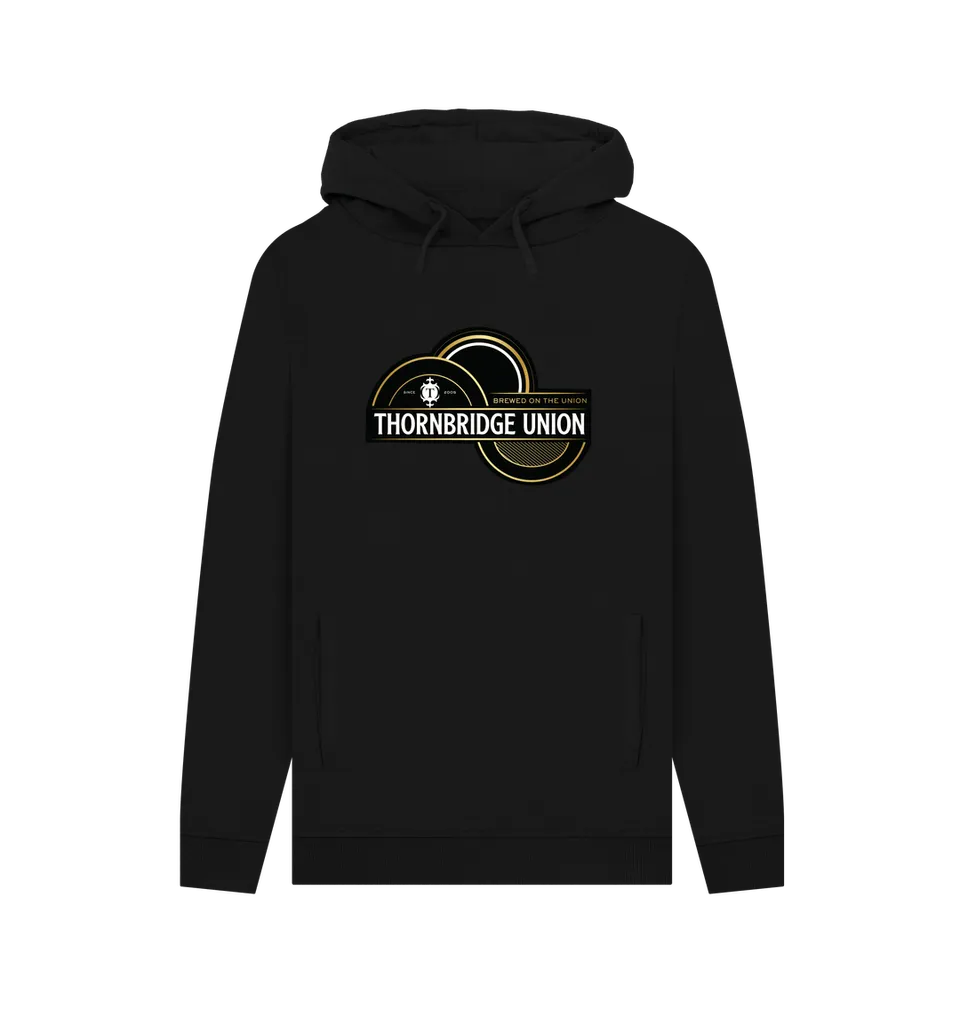 Thornbridge Union hoodie hettegenser svart tung bomull