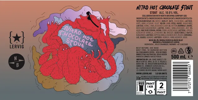 Lervig Nitro Hot Chocolate Stout øl boks 330 ml sjokolade