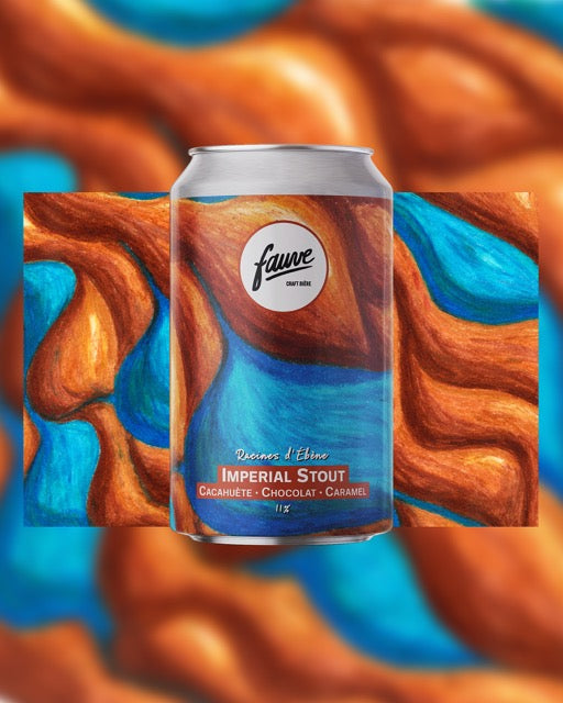 Fauve Racines d'Ébène imperial stout øl boks 33 cl peanøtt