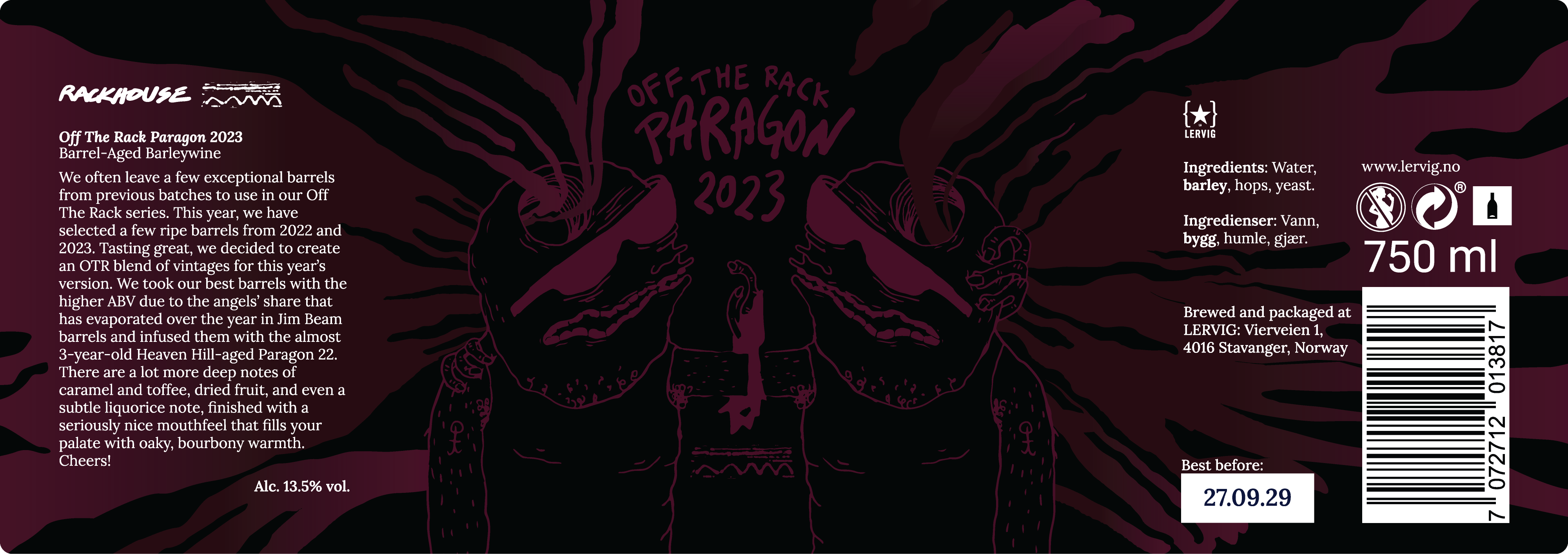 Lervig Off The Rack Paragon 2023 barleywine 37,5 cl