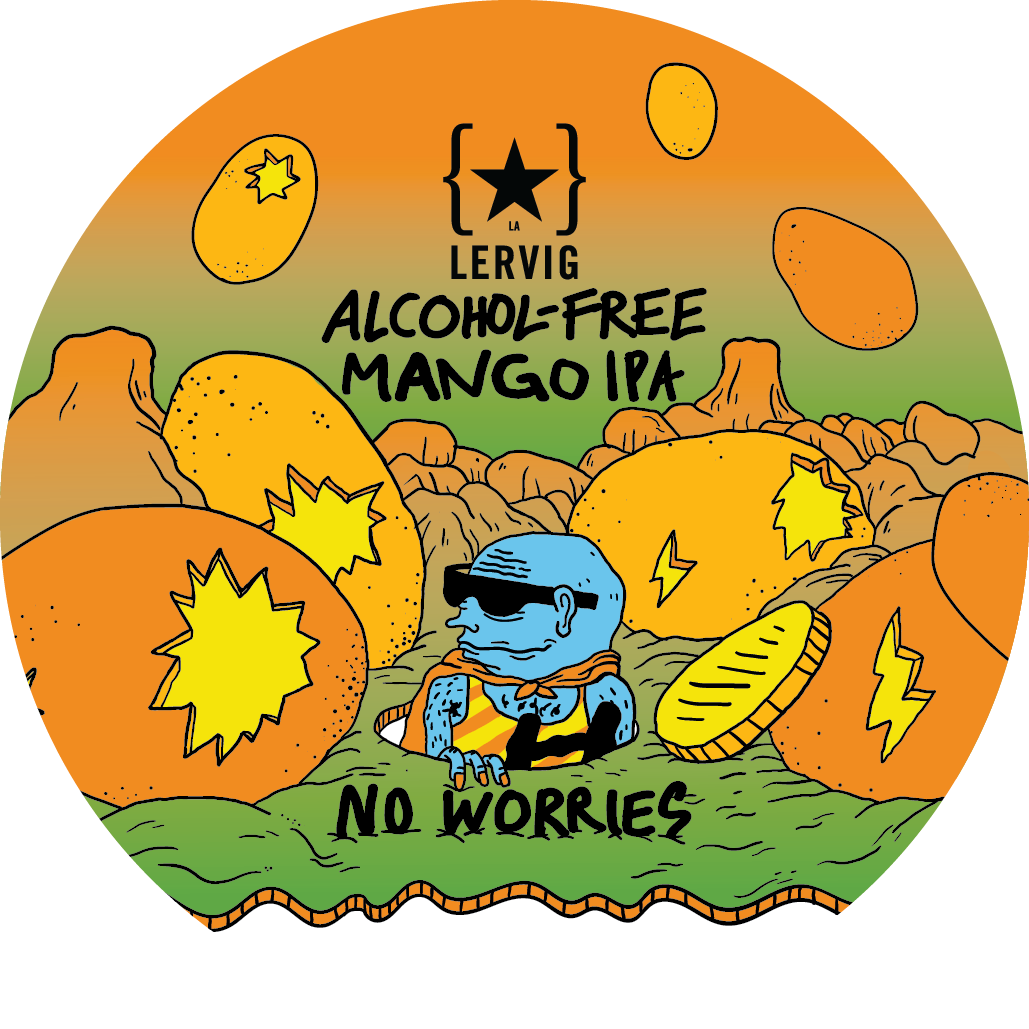 Lervig No Worries Mango alkoholfri IPA boks 33 cl mango