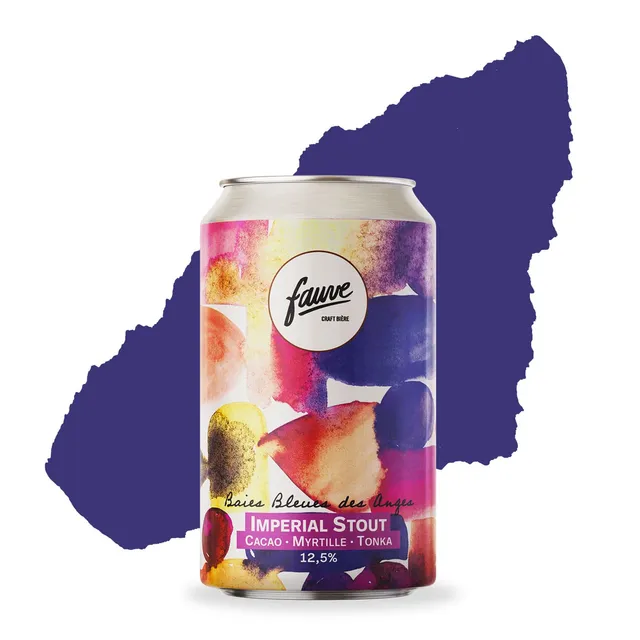 Fauve Baies Bleues des Anges stout øl boks 33cL kakao