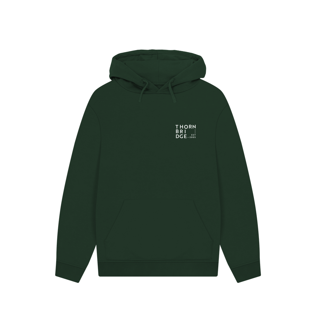 Thornbridge Logo hettegenser svart unisex økologisk bomull