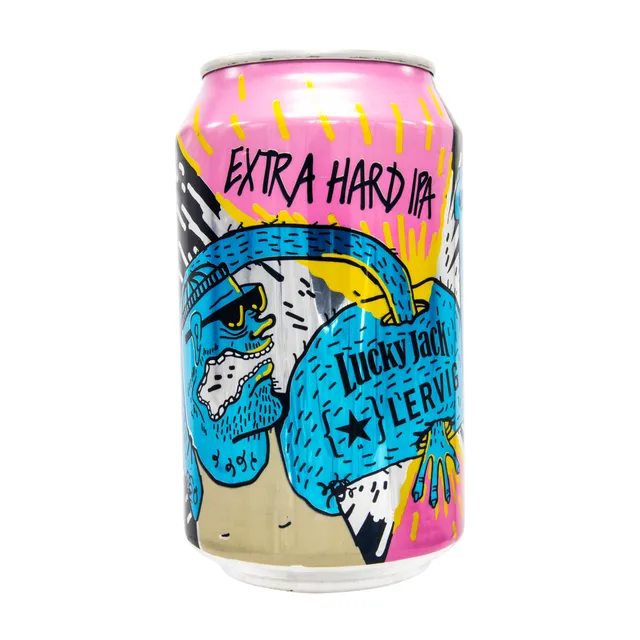 Lervig Lucky Jack Extra Hard øl 33 cl boks frisk
