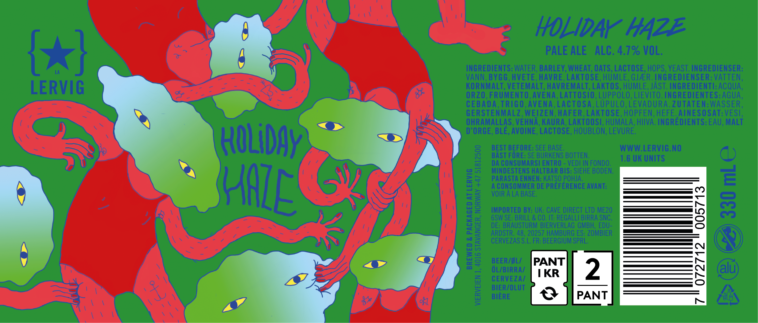 Lervig Holiday Haze IPA boks fruktig