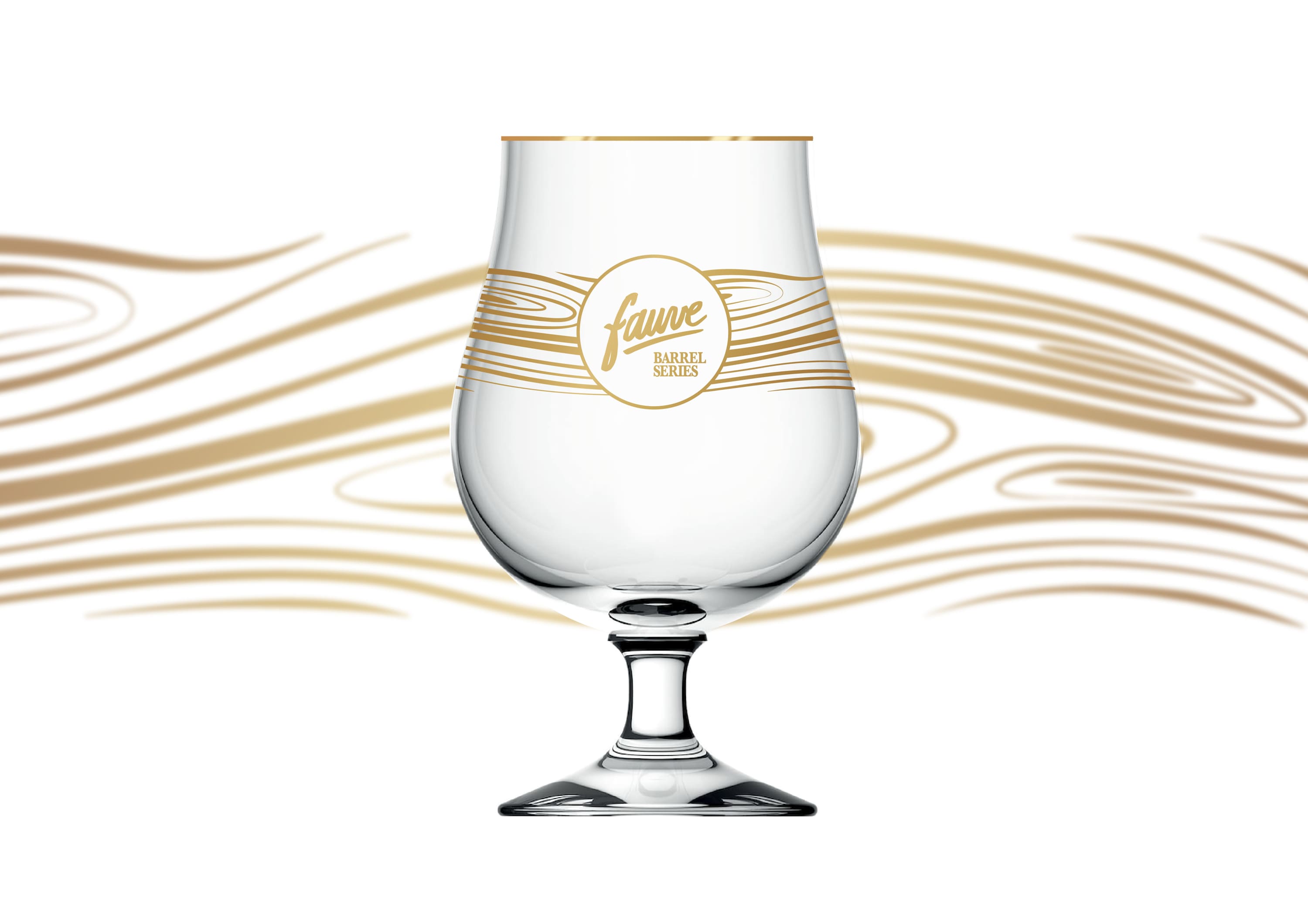 Fauve Luettich ølglass 25 cl gullkant