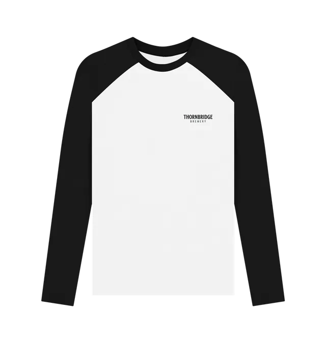 Thornbridge Raglan Sleeved Tee t-skjorte svart-hvit XL