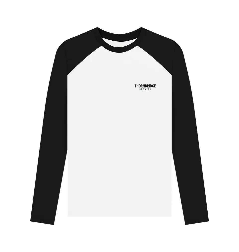 Thornbridge Raglan Sleeved Tee t-skjorte svart-hvit XL