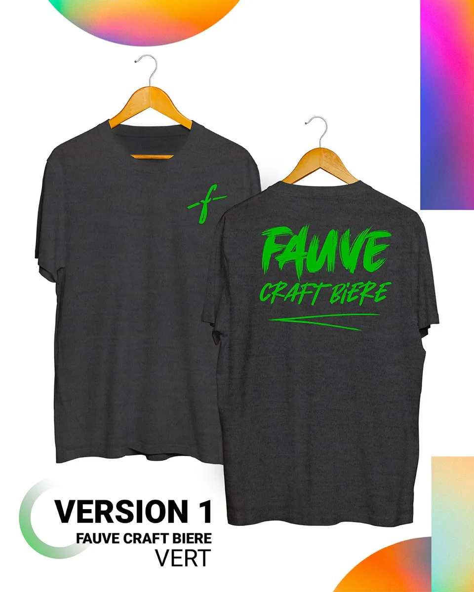Fauve Signature T-skjorte gråmelert bomull unisex