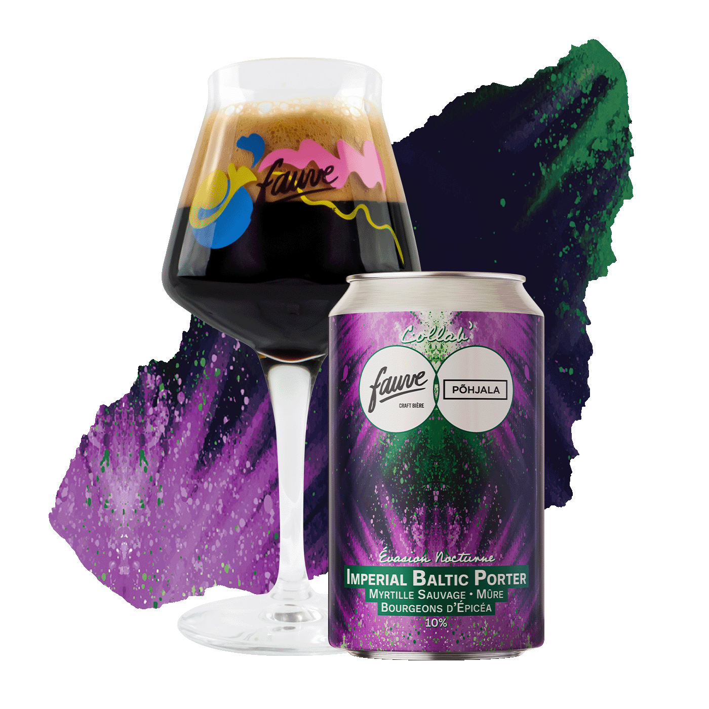 Fauve Évasion Nocturne porter øl boks 33 cl bær