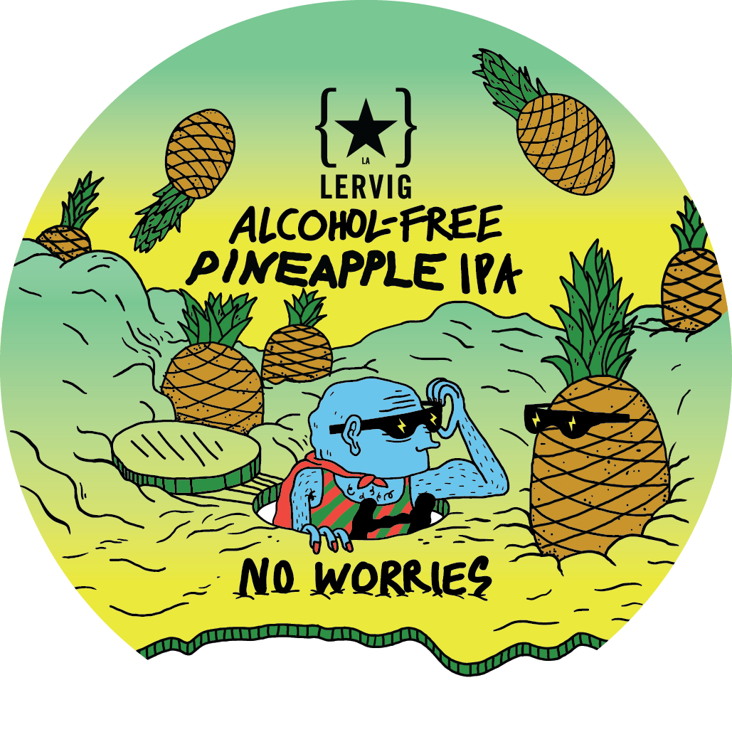 Lervig No Worries Pineapple alkoholfritt øl 33cl